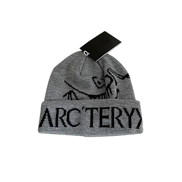 Arcteryx Utomhus Höst- och Vintervarma Skidöronskydd Vild Mode Stickad Mössa grey