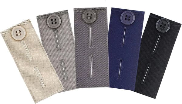 Jeansförlängningsknapp, 5 stycken, 83x35mm Bomull, Knapphålsförlängare för herr- och damjeans