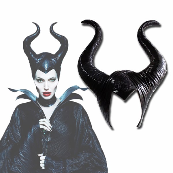 Maleficent-sarvet, pään koriste, hiuslisävarusteet, Halloween-naamiaiset, sivuosat MJ51 One Size Red gradient detachable