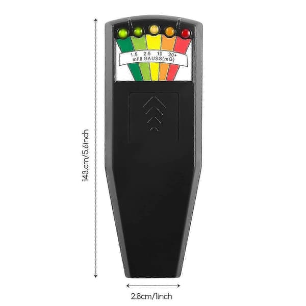 Heta Nya LED EMF-måler Magnetfeltsdetektor Spøgelsesjagt Paranormalt Udstyr Black
