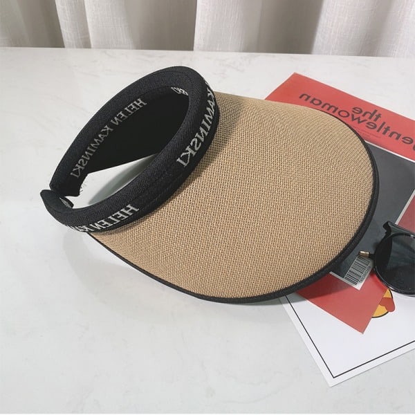 IC Kvinnor Tom Topp Stråhatt Sommar Anti UV Ridning Solhatt Tjej Bi Svart 55-58cm