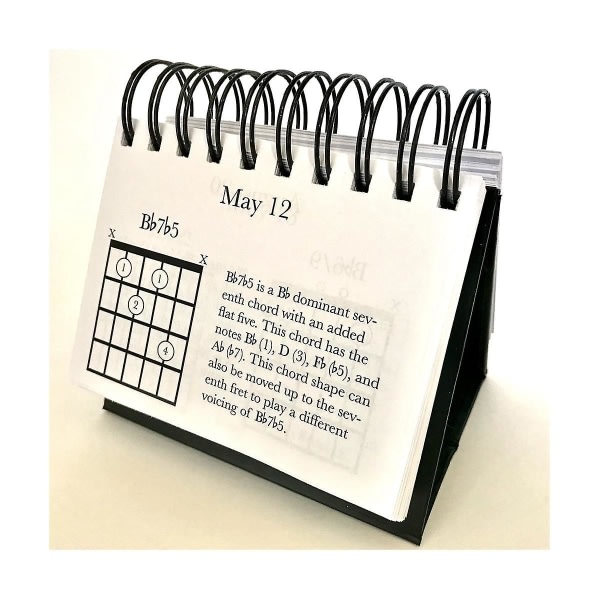 The Actual 365 Days of Guitar Chords Calendar - Daily Guitar Chord Sida-om-dag-kalender/present för gitarrspelare