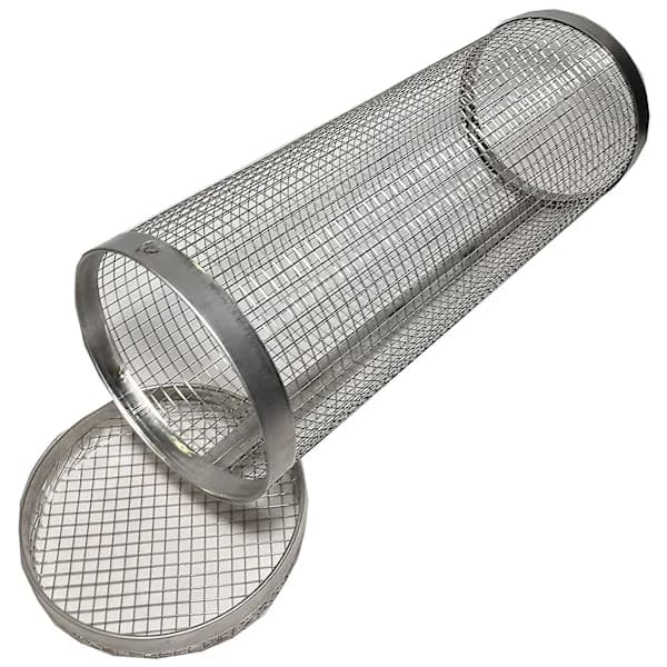 Grillkurv i rustfrit stål, netgrillrør til udendørs grillmadlavning 20 x 9 x 9 cm
