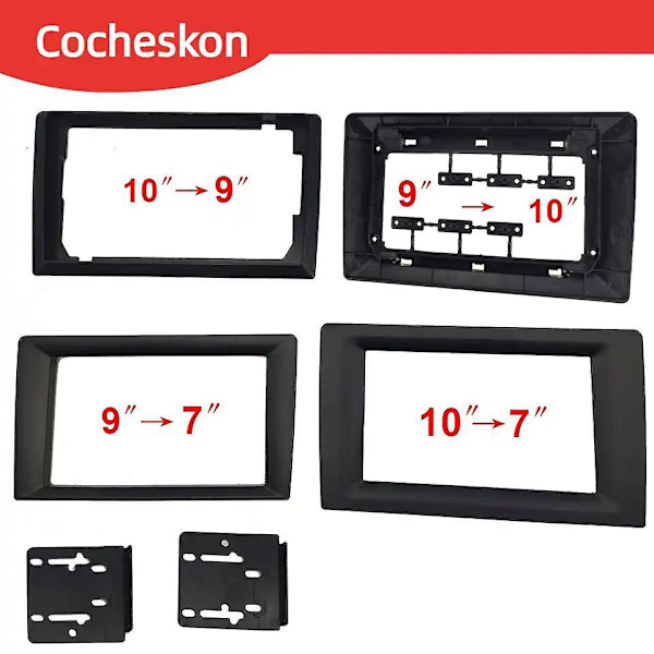 9'' 10'' til 7'' bilradio ramme for universell 2 Din Android spiller ramme 7'' transform ramme 10'' til 9'' panel konverteringer