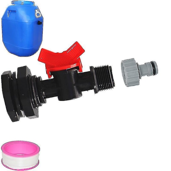 Helt ny 1000 liters IBC vanntank med S60x6 adapterventil og 3/4-Yvan (kun kran)[ALJ]