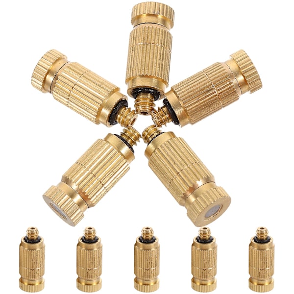 10 stk  Tåkespraydyse Atomizing Spray Mister Nozzle Head Metal Mister Nozzle Erstatningsdyse