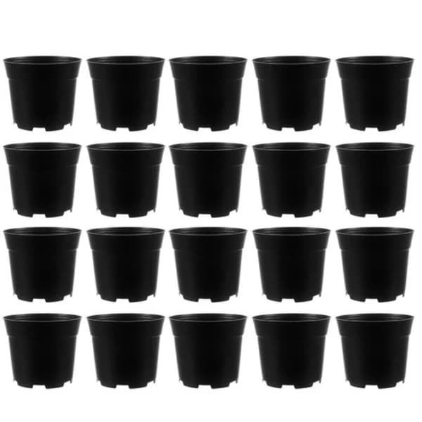 20-pak - Plantepotter / Potter - 16 cm Sort Black Svart