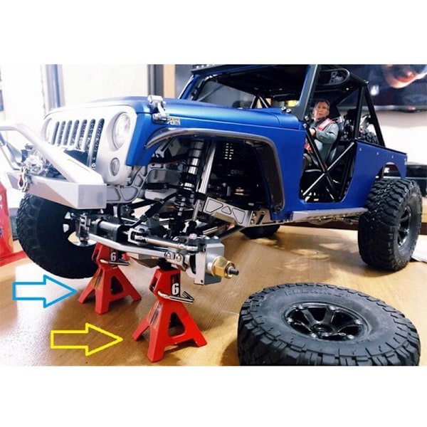 4 kpl Metallinen Säädettävä Korkeus 6 Tonnin Tunkin Korjausteline 1/10 RC Crawler Auto Axial SCX10 90046 Traxxas TRX4 TRX6 D90,3..DEBUNS