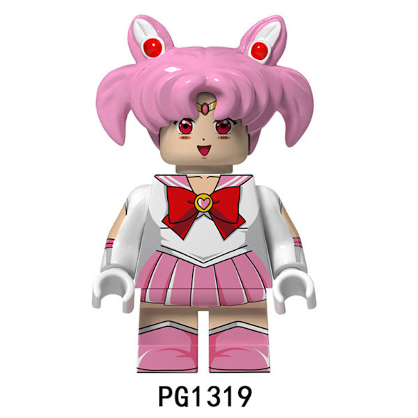 PG8156 Anime Mizuno Ami Tsukino Kanin Hino Skønhedsdumme Lille Partikel Byggeklodser Legetøj 8pcs