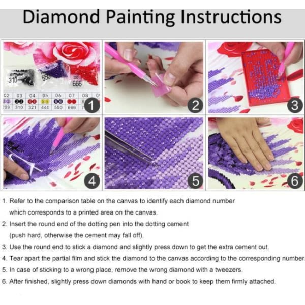 5D diamond painting Blommor modell 3