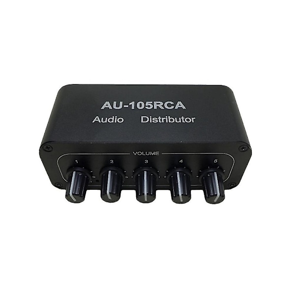 Stereo Audio Mixer 1 Input 5 Output Monikanavainen äänenlähteen jakaja RCA-liitäntä vahvistimelle