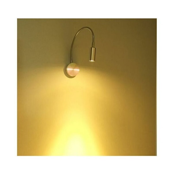 3W LED Sengelampe Fleksibel Svane LED Læselampe (Sort) Væglampe LED Læselampe med Kontakt Varm Hvid 3000K Moderne 3076cm..DEBUNS