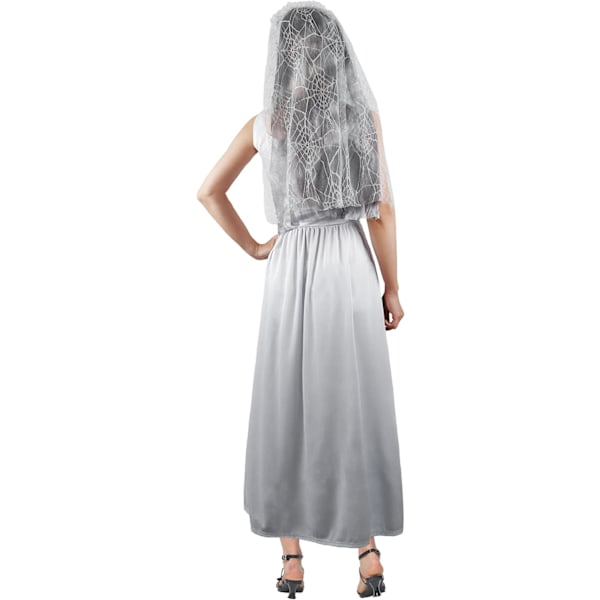 Zombie brud-kostyme for damer, Halloween-antrekk spøkelseskroppskjole blodig kostyme M