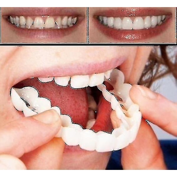 A Pair Upper & Lower High Quality Denture Instant Smile Comfort Fit Flex Cosmetic Teeth Denture Teeth Top Cosmetic Veneer Tw