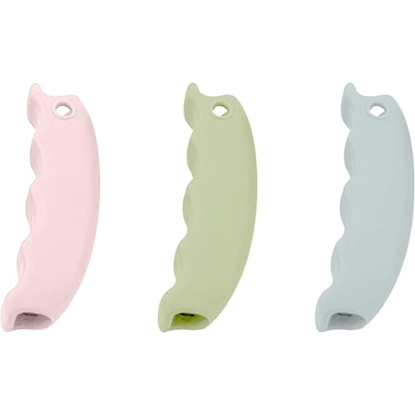 Galaxy Silikonhandtag för Väskor, Portabelt Handtag för Shoppingkassar, 3-Pack med Anti-Slip, Rosa Grön Blå