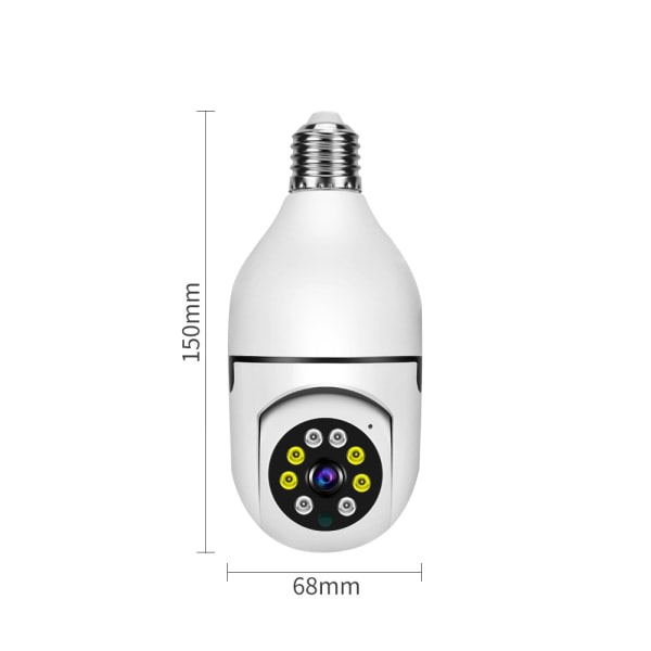 Lampkamera 5G WiFi Övervakningskamera Utomhus trådlös 1080P IP-kamera Vattentät 360° färg Night Vision Människoavkänning LED-spotlight a