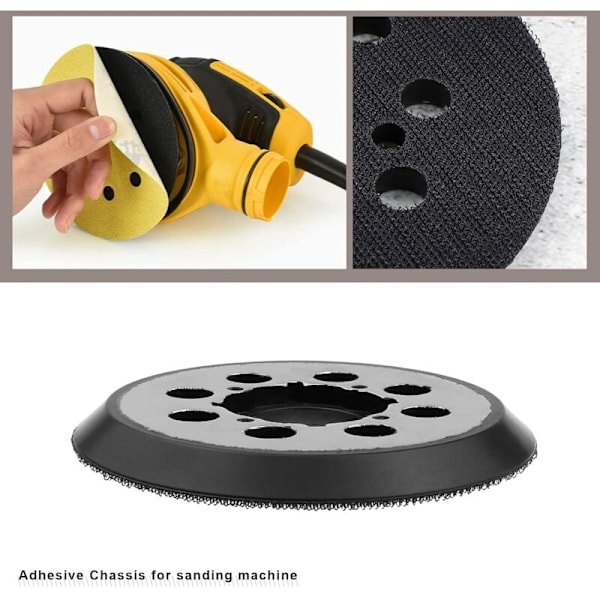 Tuumaa 8 Reikää 4 Ruuvinreikää Hiomalaikan Alusta Hiomakoneen Tarrakiinnitteinen Laikka Musta Yhteensopiva Dewalt DWE6423 DWE6421 DCW210B Kanssa