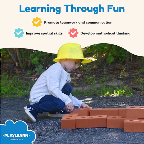 SWHY Professional Bricks Rakennusroolipelituote, Elämäntapa 1.6*0.8*0.45cm Teko Leikki Vaahtomuurauspalikat (100 Pakkausta) lahja miehille/naisille