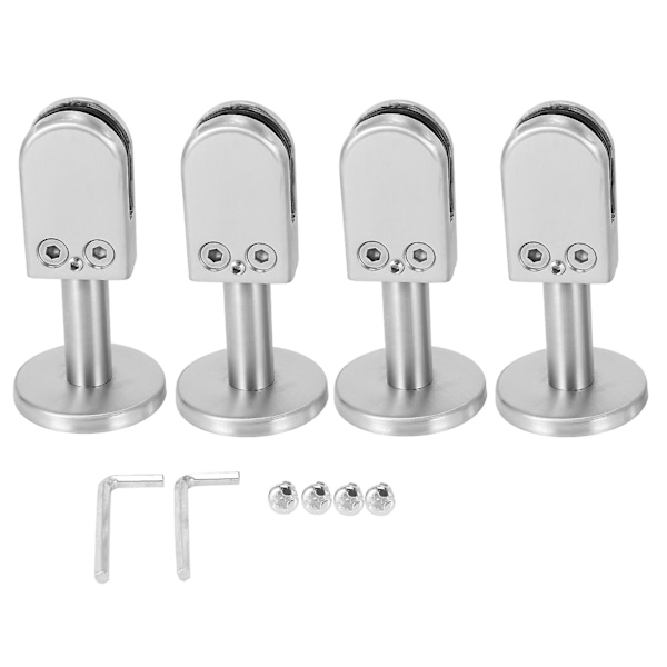 4 kpl lasia 304 lasiteline säädettävä lasiklipsi 8mm lasihyllyn pidike lasipaneelit 40mm R