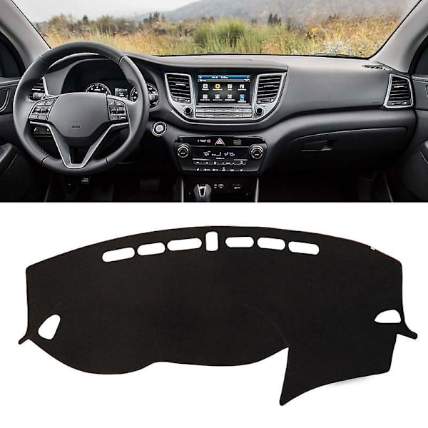 För Hyundai Tucson 2015-2016 2017 2018 2019 2020 Instrumentbräda Omslag Matta Pad Dashmat Dash Solskydd Instrumentmatta Biltillbehör