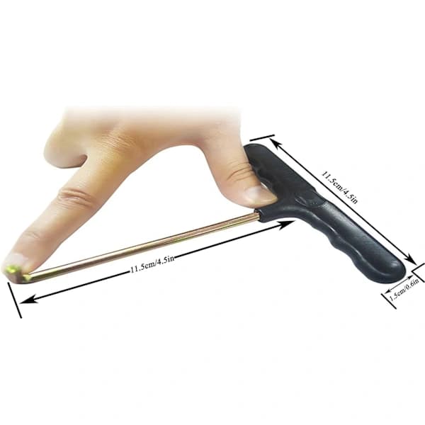 Trampoline Spring Pull Tool, T-Hook with Comfortable Handle for Easy Spring Installation, Durable Steel and Plastic Construction, 2-Pack