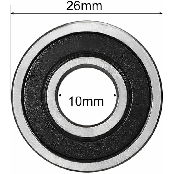 8 stk. dype sporkulelager 6000RS, to forseglet 10x26x8mm karbonstål