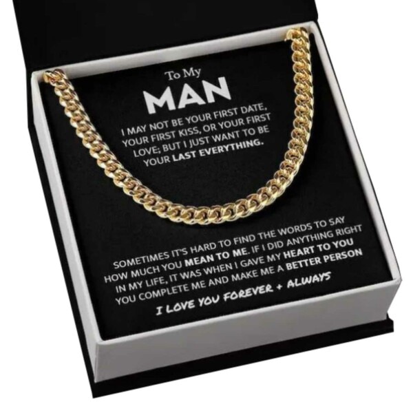 Present Halsband för Man, Pojkvän Kedja med Kort Silver silver
