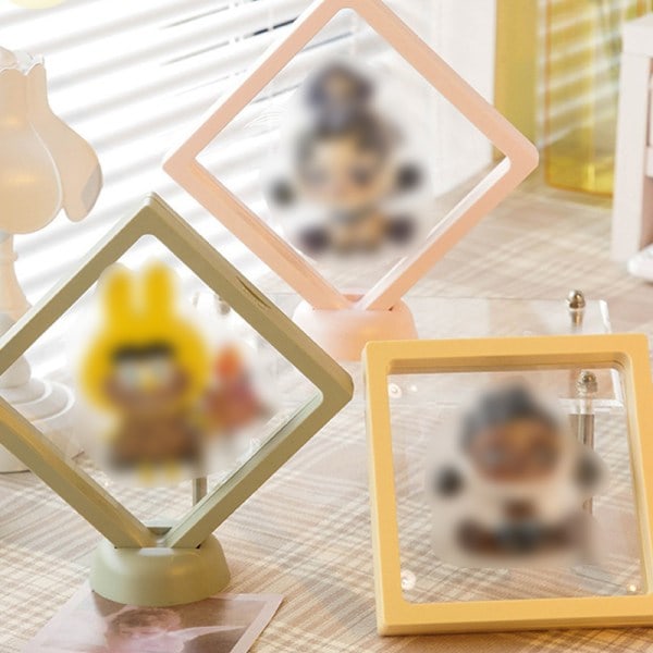 IC 1 st Anime Figurer Displayfodral Med Bas Klar Plast Blind Box Svart