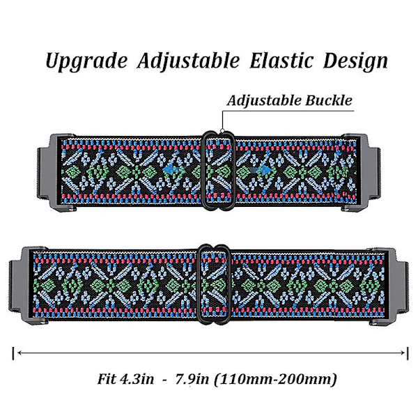 Justerbar elastisk nylon smartklokke erstatningsrem armbånd med skrutrekkere for Garmin Forerunner 735xt/220/230/235/620/630