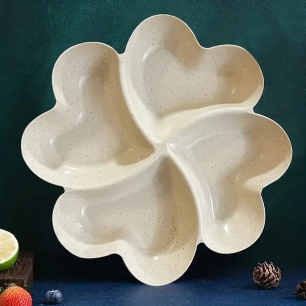 Kärlek Delad Förvaring Fruktskål Torkad Frukt Snacks Tallrik BEIGE Beige Beige
