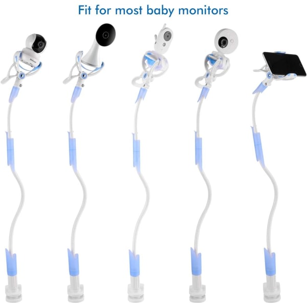 Kamerahållare, Baby Monitor-hållare, Mobiltelefonhållare, Flexibel kamerahållare för de flesta baby och bildskärmar