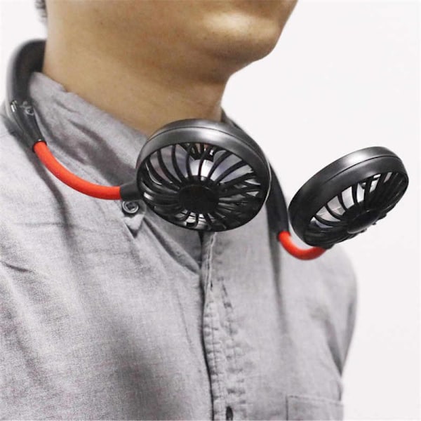 2-Pack - Portable Fan - Hang around the neck / Neck fan - Black