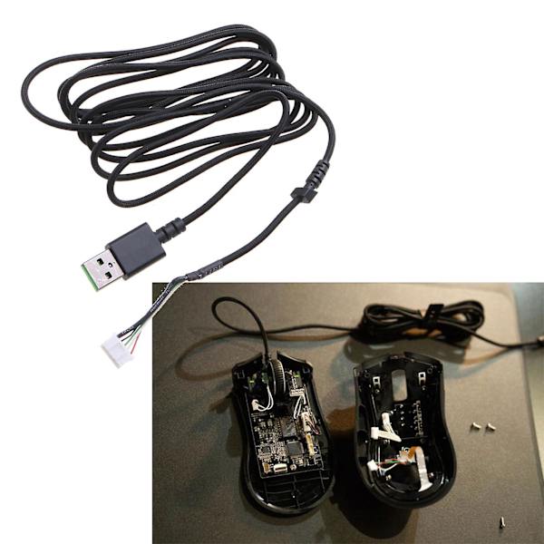 1,8 m USB-muskabel sladd PVC-muslinje ersättningskabel för Razer Mamba Elite Mamba Tournament Edition mus ersättningsdel reparationstillbehör