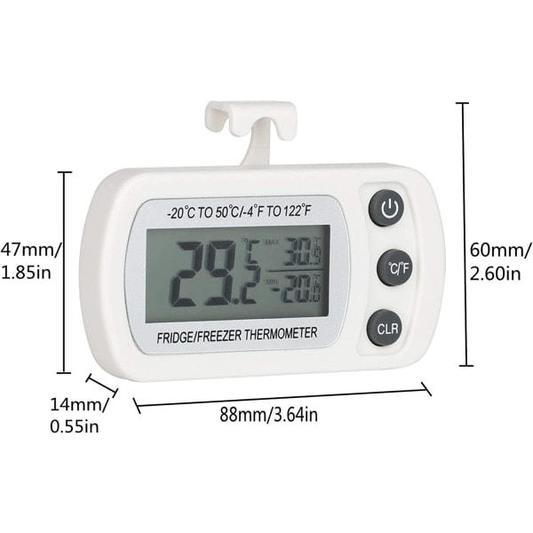IC 2 ST Digital Kyl Frysskåp Termometer Temperatur -20 till
