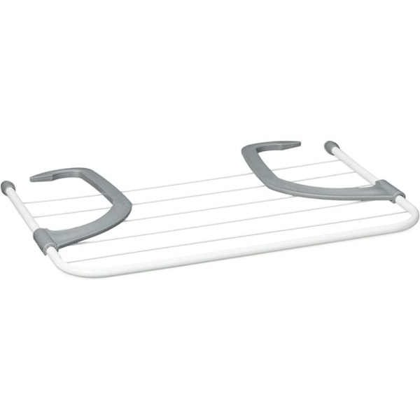 Klesstativ - Hengende klesstativ for radiator og balkong, liten størrelse, stor 3m tørkekapasitet, hvit, 50cm lengde