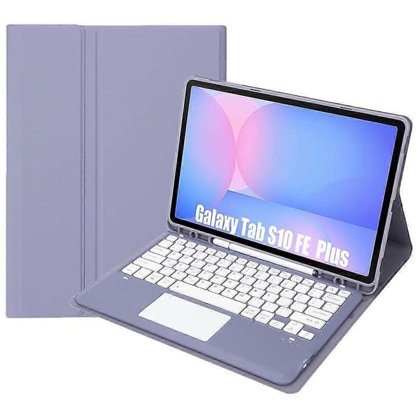 Bluetooth-tangentbord kompatibelt med Galaxy Tab S10 FE+ Purple
