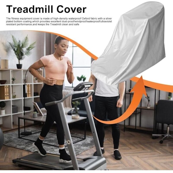 Tredemølledeksel - 168x75x135cm - Støvtett og vanntett beskyttelsesdeksel - For hjemmetreningsmaskin - Innendørs eller utendørs bruk..DEBUNS