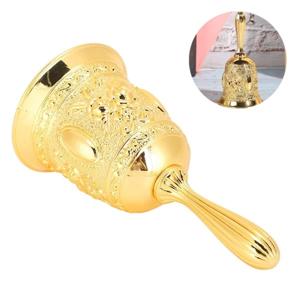 IC Handklocka, Klassisk Zinklegering Ringklocka Traditionellt Handtag Guld