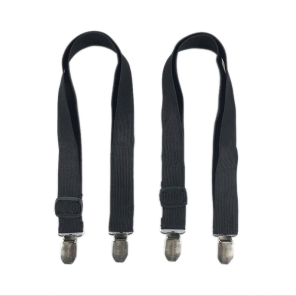 IC 2 stk. Justerbar Elastisk Lagen Clip Cover Hjørne Ho Sort