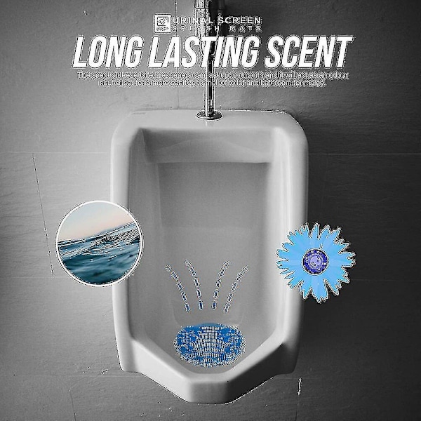 10x Urinal Screen Mat Deodoriser Anti Splash Toilet Fresh Fragrance Up To 30 Day