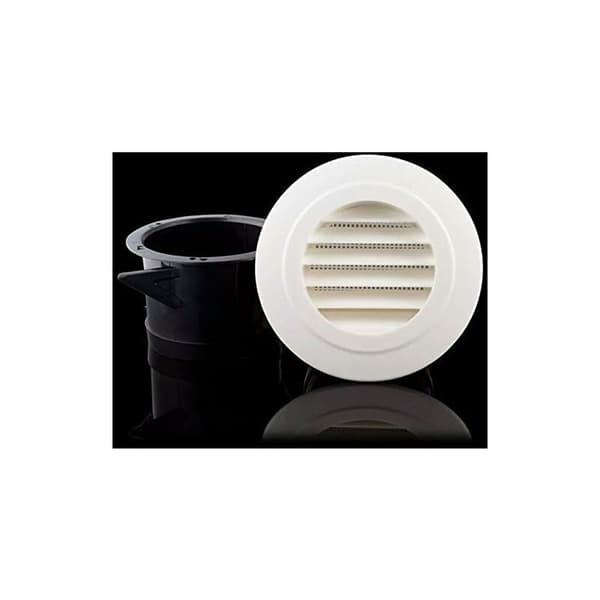 150 mm Diameter Rund Luftventilgaller med Premium ABS Ventilationsskydd och Insektsnät för 6\" Kanal.