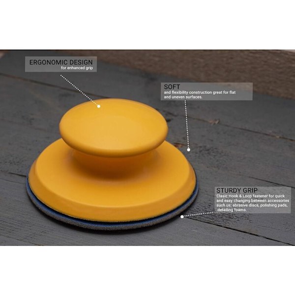 Tarrakiinnitteinen hiomatuki, pehmeä hiomatyyny – 125 mm