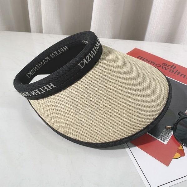 IC Kvinnor Tom Topp Stråhatt Sommar Anti UV Ridning Solhatt Tjej Bi Svart 55-58cm