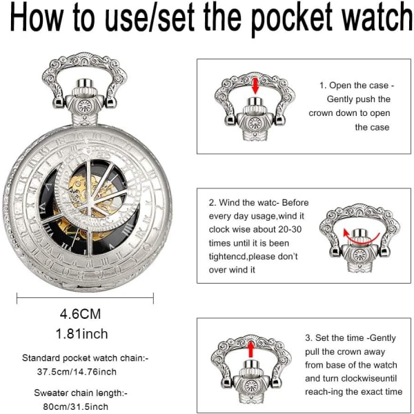 Mekanisk watch för män . Slå i romerska siffror