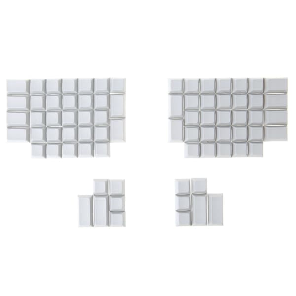 76 delar PBT Blank Keycap DSA Profil Gaming Keycap Ergodox för Key Button Keyc Hvit
