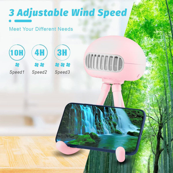 IC 1 stk. plast elektrisk ventilator (pink) husholdningsapparater