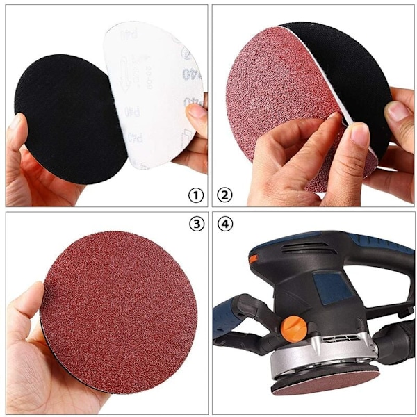 180mm Slippapper Slipplatta 50st Sandpapper 40/60/80/100/120/150/180/240/320/400 Korn