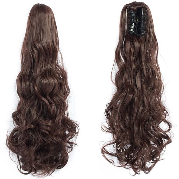 Hårförlängningar Hästsvans Peruk MÖRKBRUN LOCKIG-LOCKIG MÖRKBRUN LOCKIG-LOCKIG DARK BROWN CURLY-CURLY