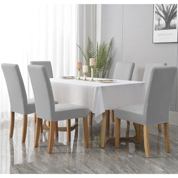 2-pack - Stolsöverdrag / Stolsöverdrag - Sammetsgrå【GKS】 grå gray 370