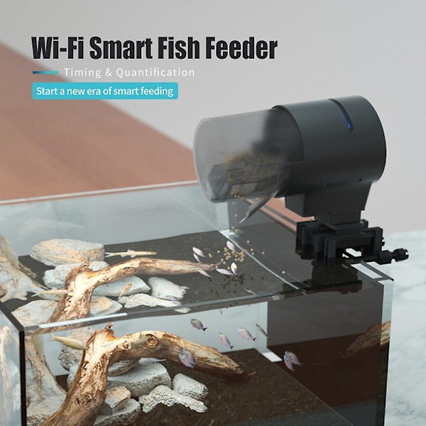 WiFi intelligent timing automatisk matare akvarium guldfisk matare 210ML stor kapacitet fisk matare M